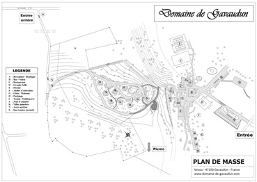 Plan du Domaine de Gavaudun village de vacances en gîtes en Périgord-Dordogne et Quercy